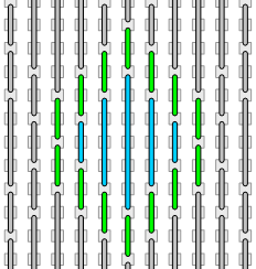 Diagram of the Scottish Diamond Stitch