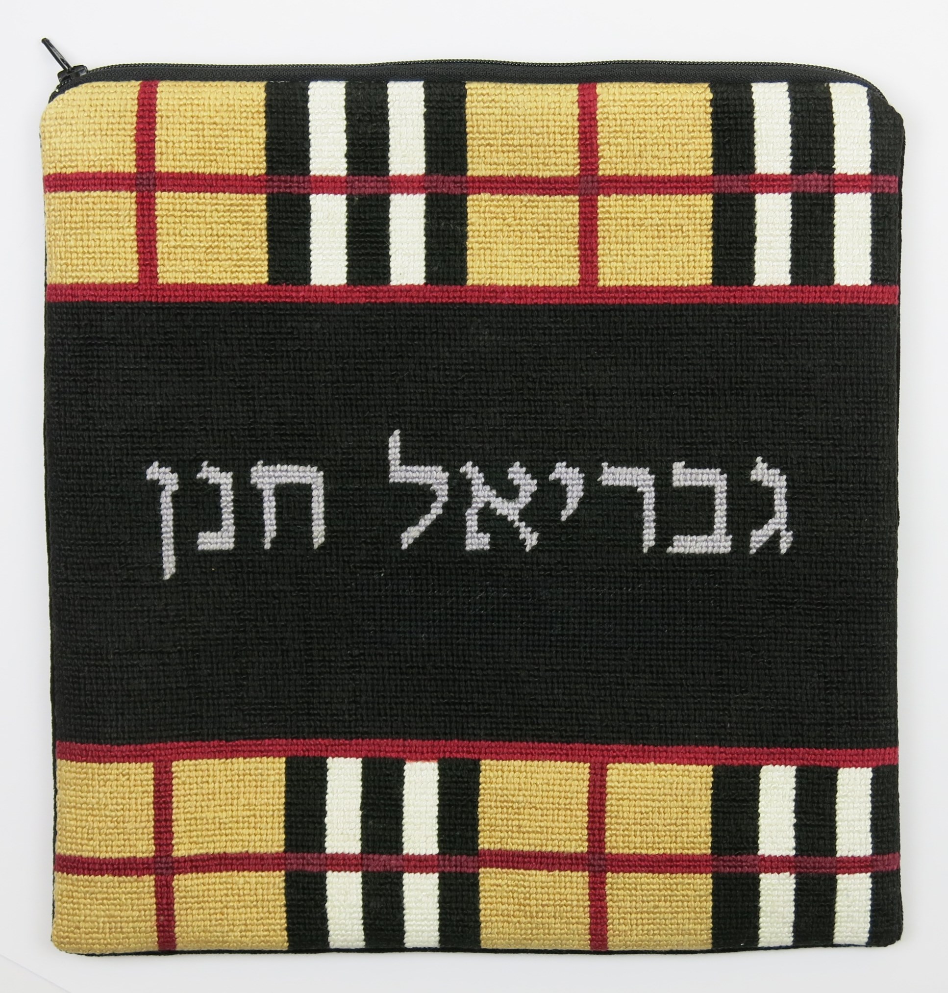 Camel Tartan Plaid Tefillin and Tallit Bags Needlepoint of View